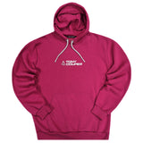 Tony couper  - H24/31 - silver logo hoodie - magenta