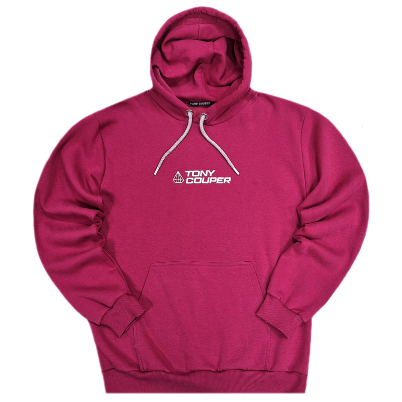 Tony couper  - H24/31 - silver logo hoodie - magenta