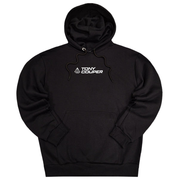 Tony couper  - H24/31 - silver logo hoodie - black