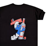 Ανδρική κοντομάνικη μπλούζα Close society - S24-213 - smurfnoff logo μαύρο