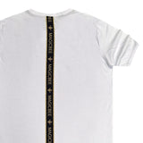 Ανδρική κοντομάνικη μπλούζα Magic bee - MB2414 - back gross logo λευκό