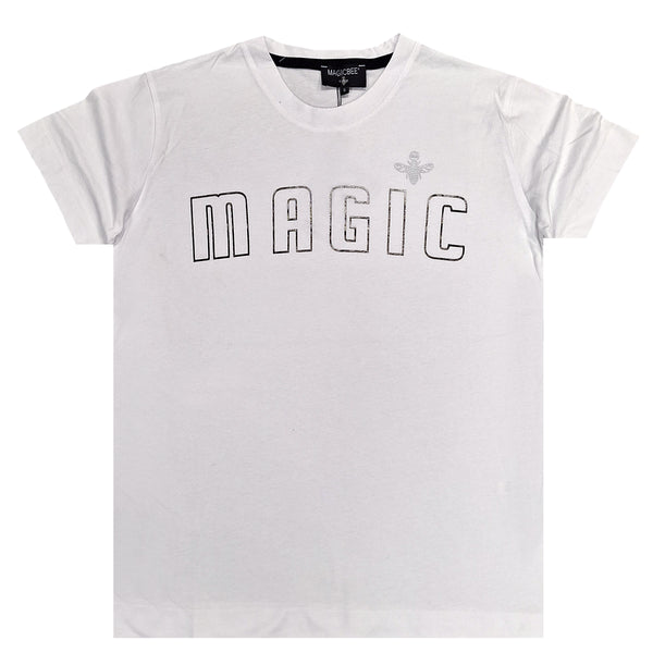 Magic bee - MB2402 - black logo tee - white