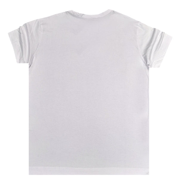 Ανδρική κοντομάνικη μπλούζα Magic bee - MB2407 - foil logo λευκό