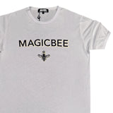 Magic bee - MB2407 - foil logo tee - white