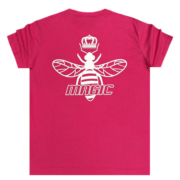 Κοντομάνικη μπλούζα Magic bee - MB2418 - back logo φούξια