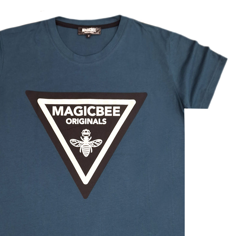 Magic bee - MB2406 - triangle logo tee - petrol