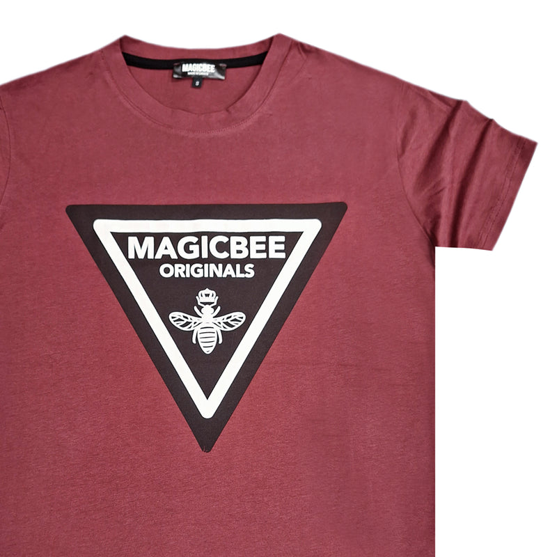 Magic bee - MB2406 - triangle logo tee - bordo