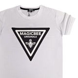 Magic bee - MB2406 - triangle logo tee - white