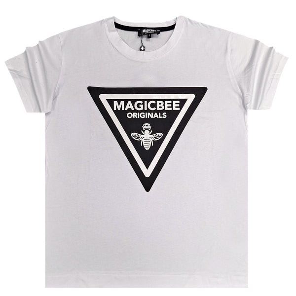 Magic bee - MB2406 - triangle logo tee - white