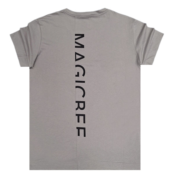 Ανδρική κοντομάνικη μπλούζα Magic bee - MB2409 - back logo γρκι