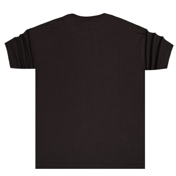 Ανδρική κοντομάνικη μπλούζα Henry clothing - 3-634 - small patch tee μαύρο