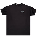 Henry clothing - 3-625 - butterfly oversize tee - black