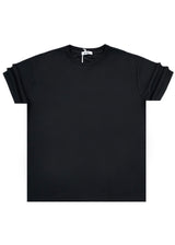 Ανδρική κοντομάνικη πικέ μπλούζα - GUF - F-918-1 -pique t-shirt regular fit μαύρο