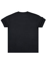 Ανδρική κοντομάνικη πικέ μπλούζα - GUF - F-918-1 -pique t-shirt regular fit μαύρο