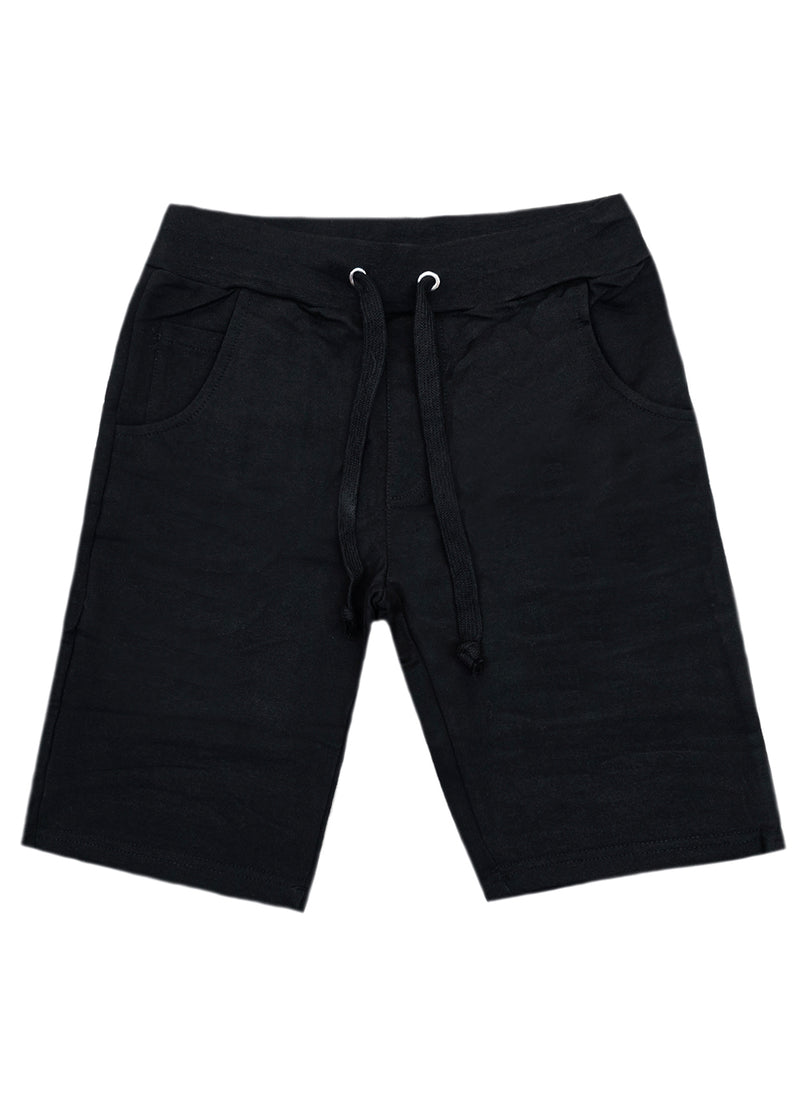 Ανδρική βερμούδα  - GUF - MMSL00002 - basic shorts slim  fit μαύρο