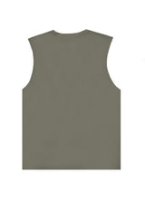 Ανδρική αμάνικη μπλούζα GUF - BZ-BETA253 - sleeveness t-shirt slim fit χακί