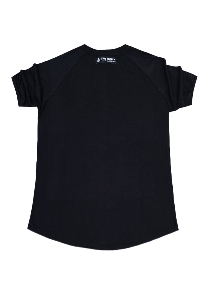 Ανδρική κοντομάνικη μπλούζα Tony couper - TC25/12 - diamond logo regular fit t-shirt μαύρο