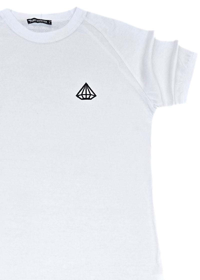 Ανδρική κοντομάνικη μπλούζα Tony couper - TC25/12 - diamond logo regular fit t-shirt λευκό