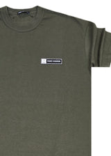 Ανδρική κοντομάνικη μπλούζα Tony couper - T25/20 - patch logo regular fit t-shirt χακί