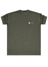 Ανδρική κοντομάνικη μπλούζα Tony couper - T25/20 - patch logo regular fit t-shirt χακί