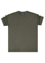 Ανδρική κοντομάνικη μπλούζα Tony couper - T25/20 - patch logo regular fit t-shirt χακί
