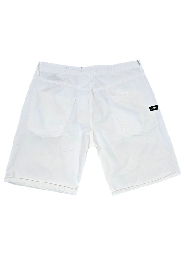 Ανδρική βερμούδα Cosi jeans - 63-SARDHE - basic jeans shorts λευκό