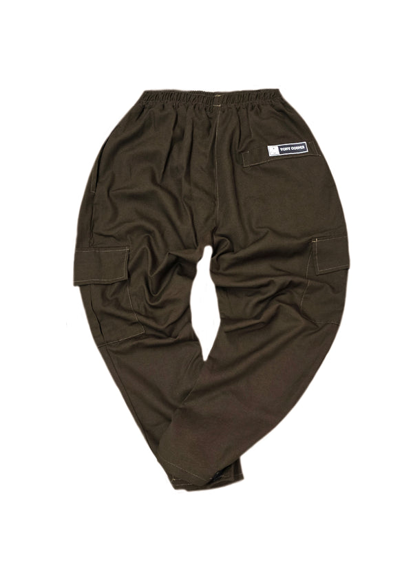 Ανδρικό  καργκο παντελόνι balloon Tony Couper-P24/1 - dark khaki cargo balloon σκούρο χακί