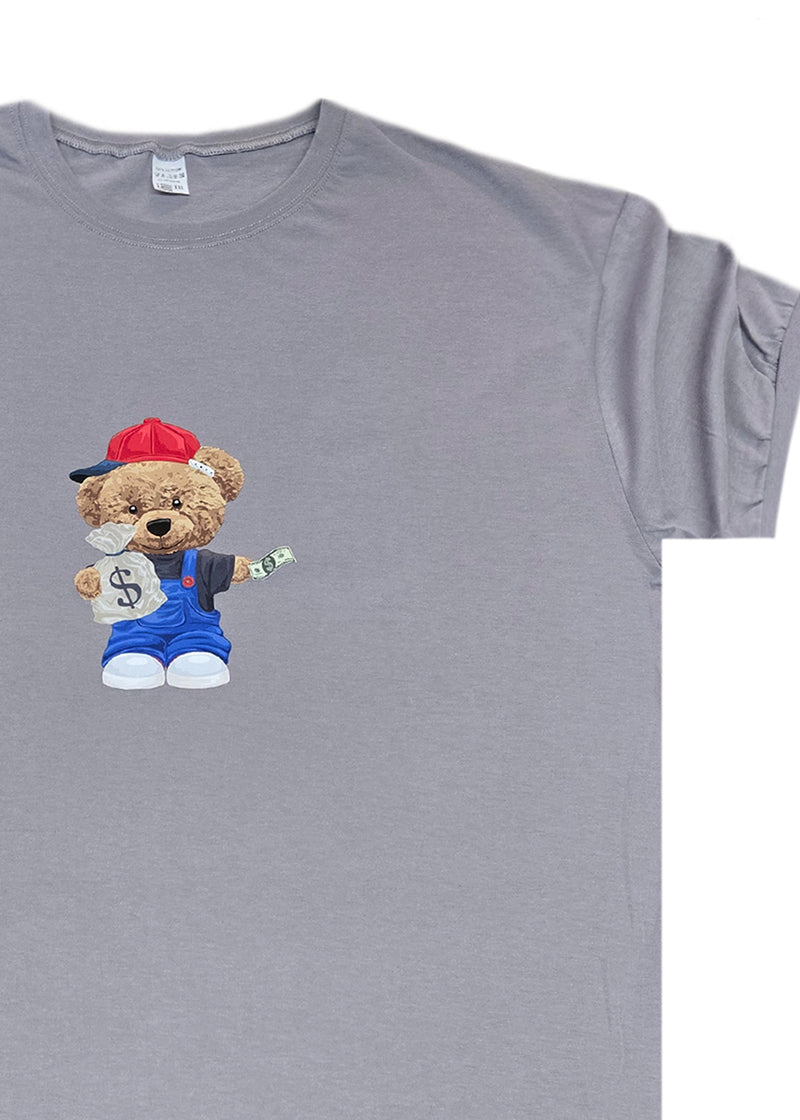 Κοντομάνικη μπλούζα Body Staff - BS-211 - teddy gives dollar γκρι