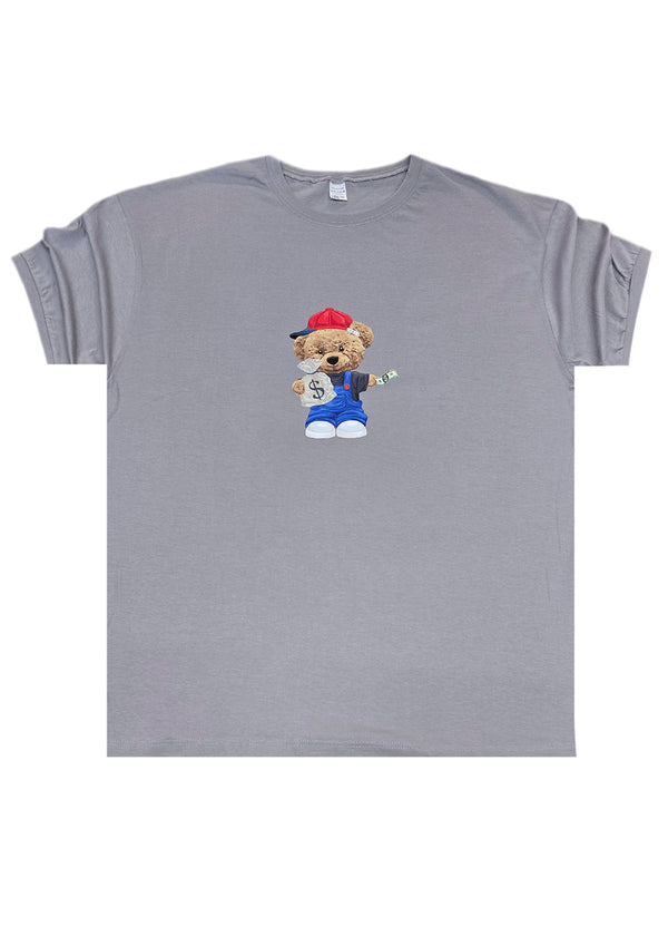 Κοντομάνικη μπλούζα Body Staff - BS-211 - teddy gives dollar γκρι