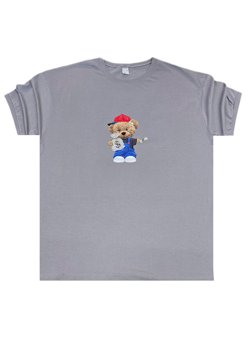 Κοντομάνικη μπλούζα Body Staff - BS-211 - teddy gives dollar γκρι