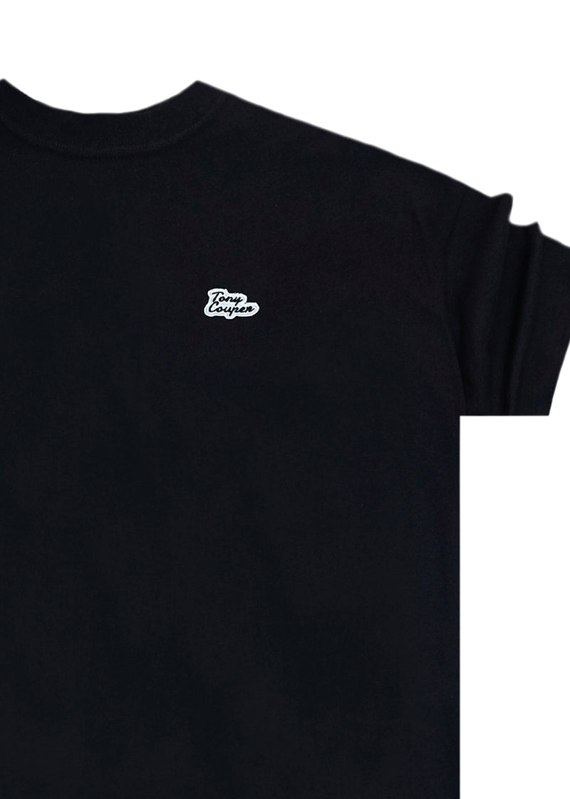 Ανδρική κοντομάνικη μπλούζα Tony Couper - T24/62 - black cloud oversized tee μαύρο