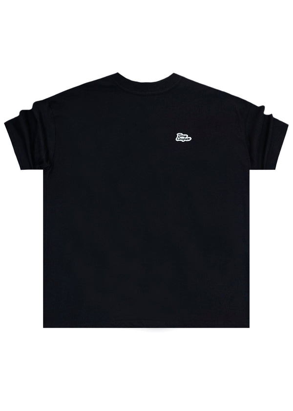 Ανδρική κοντομάνικη μπλούζα Tony Couper - T24/62 - black cloud oversized tee μαύρο