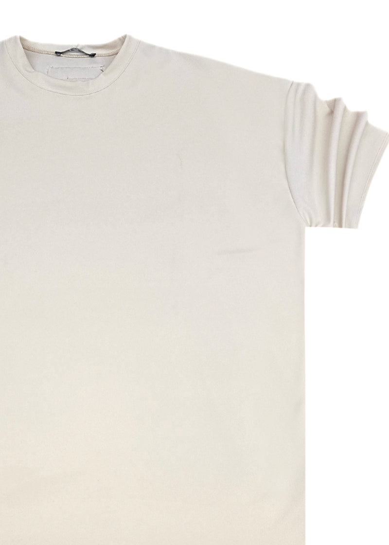 Ανδρική κοντομάνικη μπλούζα Tony Couper- B25/1 - fabric vanilla oversized t-shirt εκρού