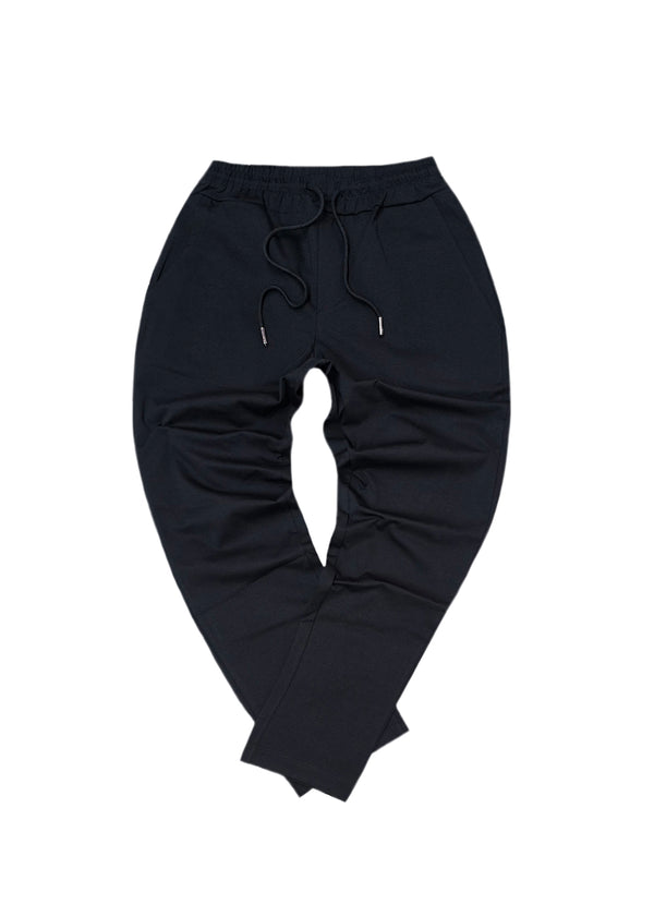 Ανδρικό υφασμάτινο παντελόνι  - GUF - TGS-1477 - casual fabric pants slim fit μαύρο