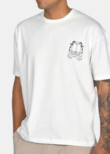 CLEVER CLOTHING Ανδρική κοντομάνικη μπλούζα λευκή Gatos CT-26210-white