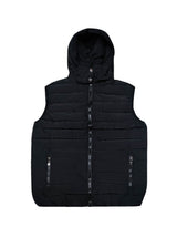 GUF CLOTHING Ανδρικό αμάνικο μπουφάν με αποσπώμενη κουκούλα - Μαύρο 2102