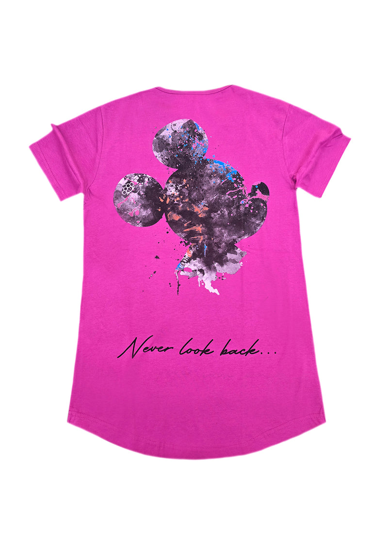 Ανδρική κοντομάνικη μπλούζα New wave clothing - 211-33 - mouse logo ματζέντα