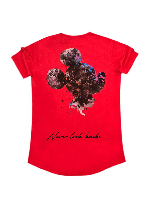 Ανδρική κοντομάνικη μπλούζα New wave clothing - 211-33 - mouse logo κόκκινο