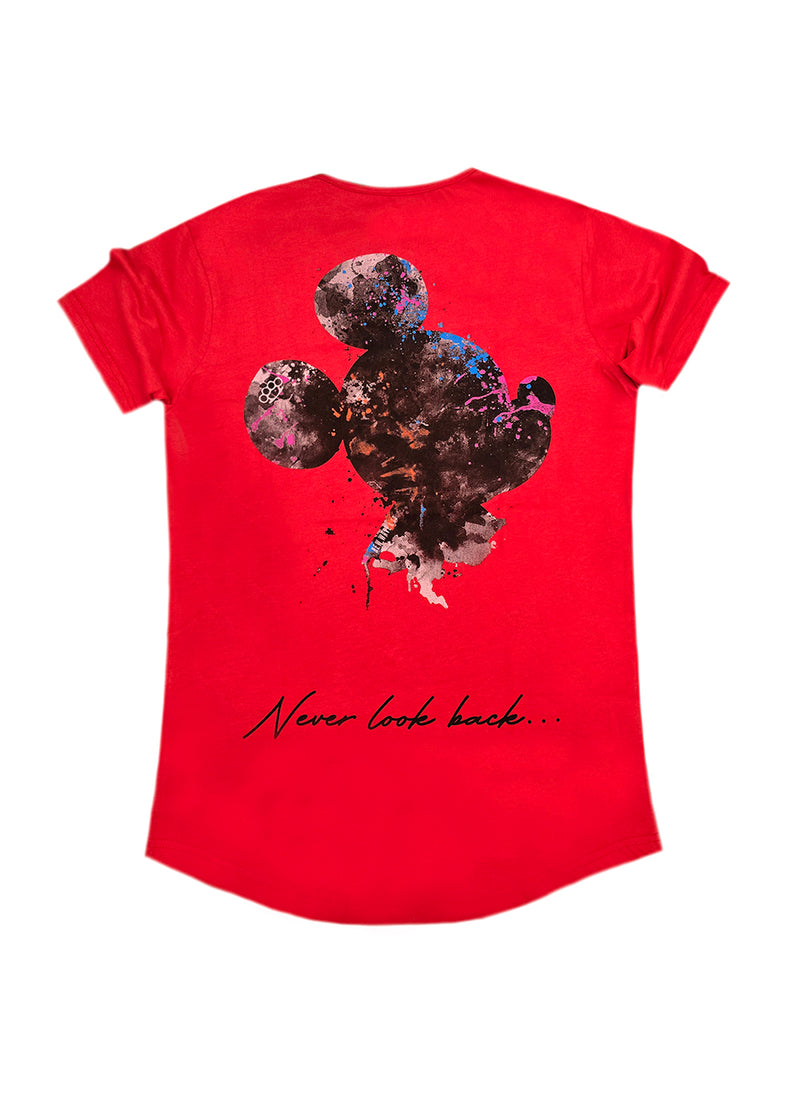 Ανδρική κοντομάνικη μπλούζα New wave clothing - 211-33 - mouse logo κόκκινο