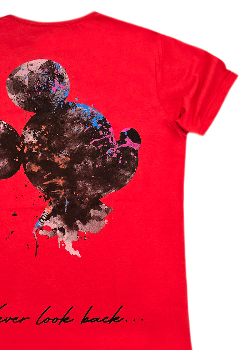 Ανδρική κοντομάνικη μπλούζα New wave clothing - 211-33 - mouse logo κόκκινο