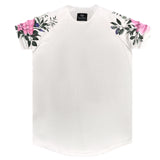 Ανδρική κοντομάνικη μπλούζα New wave clothing - 211-35 - flower t-shirt λευκό