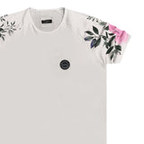 Ανδρική κοντομάνικη μπλούζα New wave clothing - 211-35 - flower t-shirt λευκό