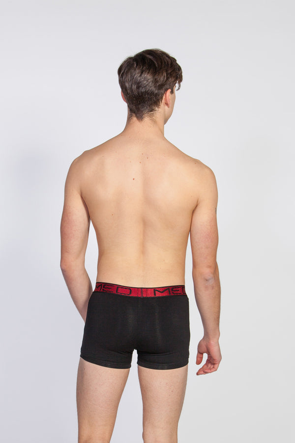 Ανδρικό εσώρουχο μπόξερ MED - ALBIE - 2112214-049 - dark red pattern μαύρο