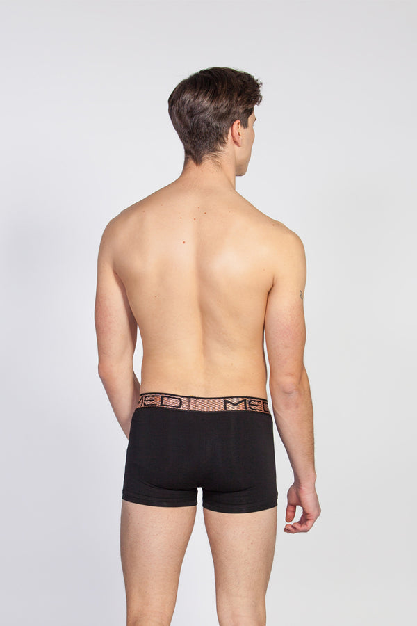 Ανδρικό εσώρουχο μπόξερ MED - ALBIE - 2112214-067 - pink gold pattern μαύρο