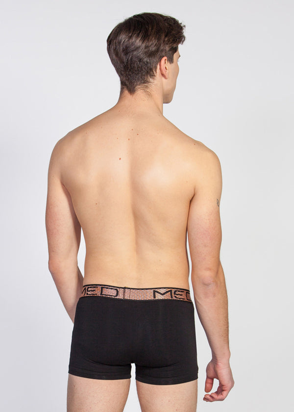 Ανδρικό εσώρουχο μπόξερ MED - ALBIE - 2112214-067 - pink gold pattern μαύρο