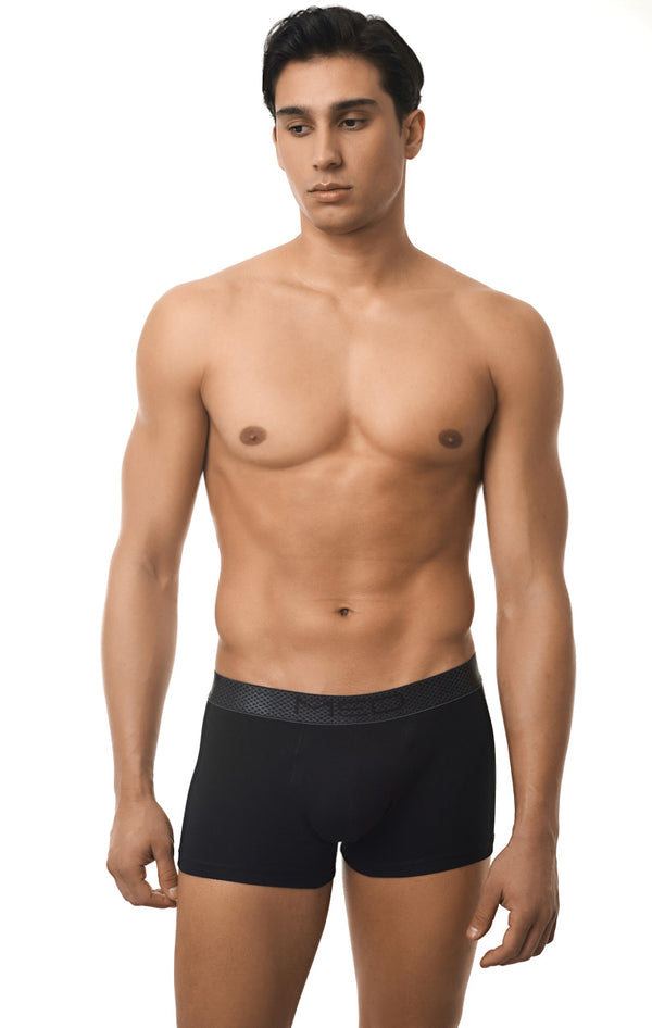 Ανδρικό εσώρουχο μπόξερ MED - RYAN - 21122776-268 - boxer 3D dark grey side panels μαύρο