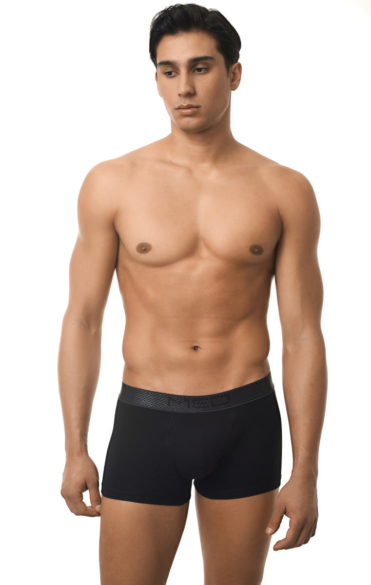 Ανδρικό εσώρουχο μπόξερ MED - RYAN - 21122776-268 - boxer 3D dark grey side panels μαύρο
