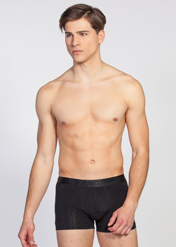 Ανδρικό εσώρουχο μπόξερ MED - LOGAN - 2112280-33-044 - black pattern μαύρο