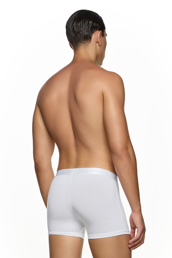 Ανδρικό εσώρουχο μπόξερ MED - LOGAN - 2112280-40-210 - white pattern λευκό
