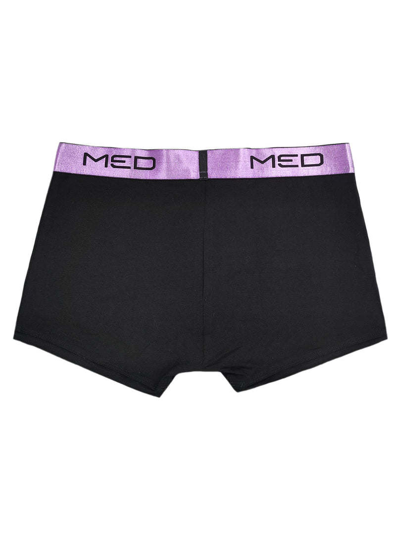 Ανδρικό εσώρουχο μπόξερ MED - LOGAN - 2112280-91-267 - lilac pattern μαύρο